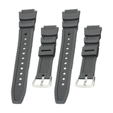 Maxbell Rubber Watch Band Strap Watch Band 18mm Width for W-735H F-108WH Sgw-400H Grey Argent