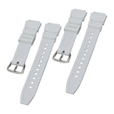 Maxbell Rubber Watch Band Strap Watch Band 18mm Width for W-735H F-108WH Sgw-400H White Argent