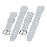 Maxbell Rubber Watch Band Strap Watch Band 18mm Width for W-735H F-108WH Sgw-400H White Argent