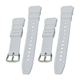 Maxbell Rubber Watch Band Strap Watch Band 18mm Width for W-735H F-108WH Sgw-400H White Argent