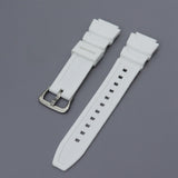 Maxbell Rubber Watch Band Strap Watch Band 18mm Width for W-735H F-108WH Sgw-400H White Argent