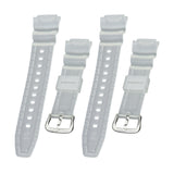 Maxbell Rubber Watch Band Strap Watch Band 18mm Width for W-735H F-108WH Sgw-400H Translucent Argent
