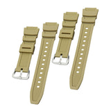 Maxbell Rubber Watch Band Strap Watch Band 18mm Width for W-735H F-108WH Sgw-400H Yellow Argent