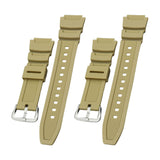 Maxbell Rubber Watch Band Strap Watch Band 18mm Width for W-735H F-108WH Sgw-400H Yellow Argent