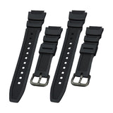 Maxbell Rubber Watch Band Strap Watch Band 18mm Width for W-735H F-108WH Sgw-400H Black Black
