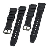 Maxbell Rubber Watch Band Strap Watch Band 18mm Width for W-735H F-108WH Sgw-400H Black Black