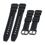 Maxbell Rubber Watch Band Strap Watch Band 18mm Width for W-735H F-108WH Sgw-400H Black Black