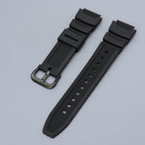Maxbell Rubber Watch Band Strap Watch Band 18mm Width for W-735H F-108WH Sgw-400H Black Black