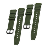 Maxbell Rubber Watch Band Strap Watch Band 18mm Width for W-735H F-108WH Sgw-400H Green Black