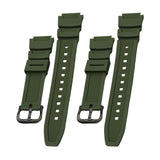 Maxbell Rubber Watch Band Strap Watch Band 18mm Width for W-735H F-108WH Sgw-400H Green Black