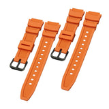Maxbell Rubber Watch Band Strap Watch Band 18mm Width for W-735H F-108WH Sgw-400H Orange Black