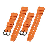 Maxbell Rubber Watch Band Strap Watch Band 18mm Width for W-735H F-108WH Sgw-400H Orange Black