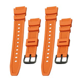 Maxbell Rubber Watch Band Strap Watch Band 18mm Width for W-735H F-108WH Sgw-400H Orange Black