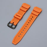 Maxbell Rubber Watch Band Strap Watch Band 18mm Width for W-735H F-108WH Sgw-400H Orange Black