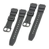 Maxbell Rubber Watch Band Strap Watch Band 18mm Width for W-735H F-108WH Sgw-400H Grey Black