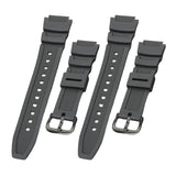 Maxbell Rubber Watch Band Strap Watch Band 18mm Width for W-735H F-108WH Sgw-400H Grey Black
