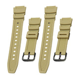Maxbell Rubber Watch Band Strap Watch Band 18mm Width for W-735H F-108WH Sgw-400H Yellow Black
