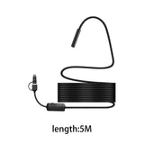 Maxbell USB Endoscope 5.5mm Snake Inspection Camera Borescope for Phones with OTG 5m Hard Cable