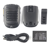 Maxbell Walkie Talkie Handheld Mic 3.5mm Earphone Jack Black for F22 4G-W2Plus