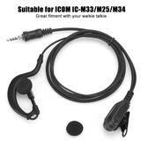 Maxbell Walkie Talkie Headset in Ear Design Ear Hook Adapter Cable for Ic-M33 M34