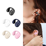 Maxbell 1 Piece Ear Clip Wireless Headset Portable HiFi Sound for Driving Business Black