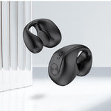 Maxbell 1 Piece Ear Clip Wireless Headset Portable HiFi Sound for Driving Business Black