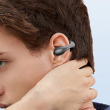 Maxbell 1 Piece Ear Clip Wireless Headset Portable HiFi Sound for Driving Business Black
