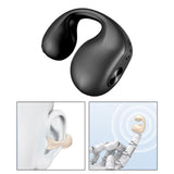Maxbell 1 Piece Ear Clip Wireless Headset Portable HiFi Sound for Driving Business Black