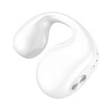 Maxbell 1 Piece Ear Clip Wireless Headset Portable HiFi Sound for Driving Business White