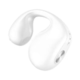 Maxbell 1 Piece Ear Clip Wireless Headset Portable HiFi Sound for Driving Business White