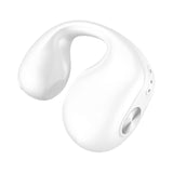 Maxbell 1 Piece Ear Clip Wireless Headset Portable HiFi Sound for Driving Business White
