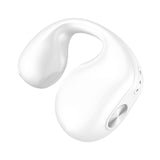 Maxbell 1 Piece Ear Clip Wireless Headset Portable HiFi Sound for Driving Business White