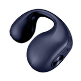 Maxbell 1 Piece Ear Clip Wireless Headset Portable HiFi Sound for Driving Business Blue