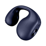 Maxbell 1 Piece Ear Clip Wireless Headset Portable HiFi Sound for Driving Business Blue