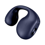 Maxbell 1 Piece Ear Clip Wireless Headset Portable HiFi Sound for Driving Business Blue