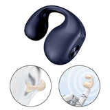 Maxbell 1 Piece Ear Clip Wireless Headset Portable HiFi Sound for Driving Business Blue