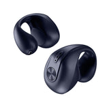 Maxbell 1 Piece Ear Clip Wireless Headset Portable HiFi Sound for Driving Business Blue