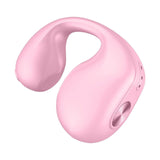 Maxbell 1 Piece Ear Clip Wireless Headset Portable HiFi Sound for Driving Business Pink