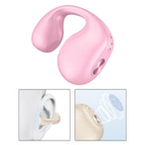 Maxbell 1 Piece Ear Clip Wireless Headset Portable HiFi Sound for Driving Business Pink