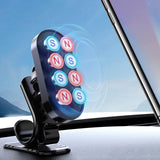 Maxbell Compact Magnetic Car Phone Holder for Dashboard Rotatable Easily Install