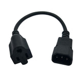 Maxbell Power Cord IEC320 C14 to American Standard 5-15R Extension Cable 0.6M 3 Pin