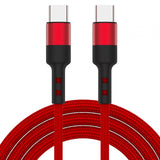 Maxbell USB C to USB c data Cable 3.8mm Od Durable for Computer Smartphones Notebook 30cm Red