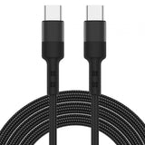 Maxbell USB C to USB c data Cable 3.8mm Od Durable for Computer Smartphones Notebook 50cm Black
