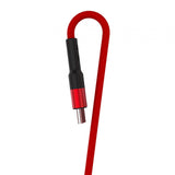 Maxbell USB C to USB c data Cable 3.8mm Od Durable for Computer Smartphones Notebook 50cm Red