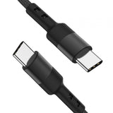 Maxbell USB C to USB c data Cable 3.8mm Od Durable for Computer Smartphones Notebook 150cm Black