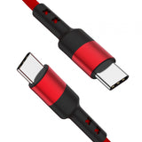 Maxbell USB C to USB c data Cable 3.8mm Od Durable for Computer Smartphones Notebook 150cm Red