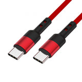 Maxbell USB C to USB c data Cable 3.8mm Od Durable for Computer Smartphones Notebook 200cm Red