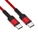 Maxbell USB C to USB c data Cable 3.8mm Od Durable for Computer Smartphones Notebook 200cm Red