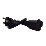 Maxbell 5-15P to 3x5-15R Power Extension Cable Low Resistance 1.83M/5.9ft Black