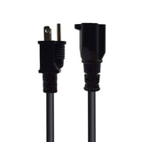 Maxbell 5-15P to 3x5-15R Power Extension Cable Low Resistance 1.83M/5.9ft Black
